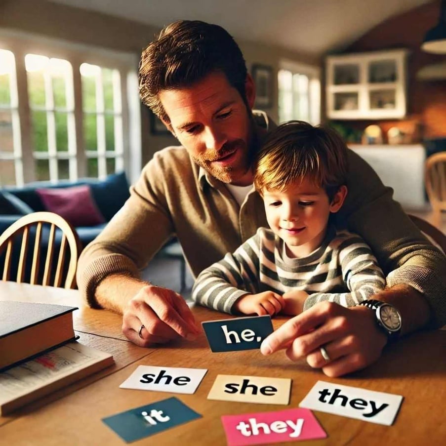how to teach pronouns to kids