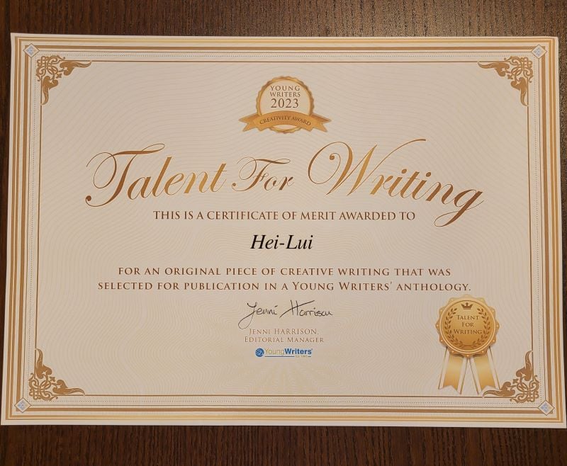 Talent In Writing Hei Lui resized